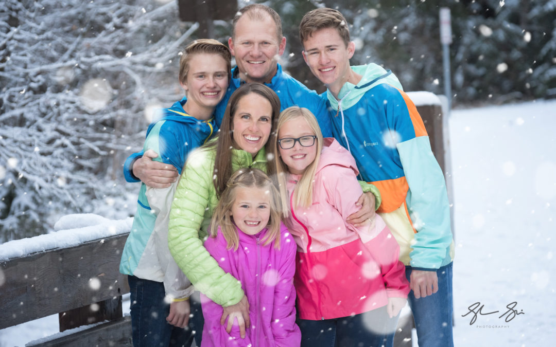 Colorful and Snowy Family Pictures | Utah Family Photographer